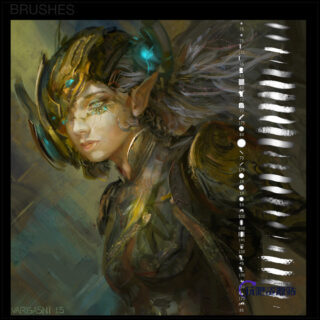 女性战士系列PS插画笔刷包下载-玩吧资源站