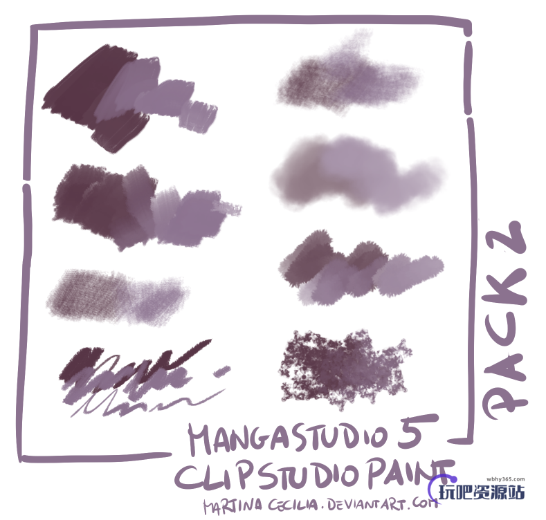 CG插画专用笔刷 clip studio paint 绘画软件笔刷素材（非PS笔刷，CSP画笔）