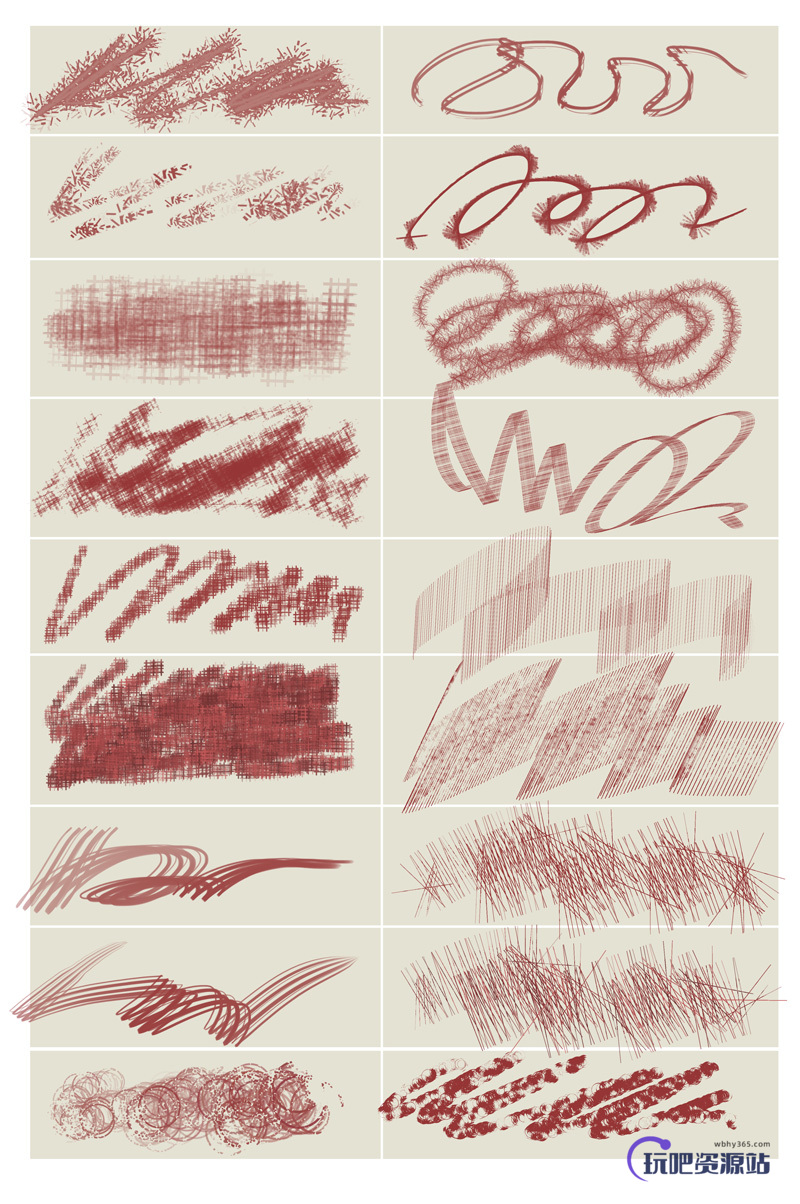 私人插画定制型PS笔刷下载