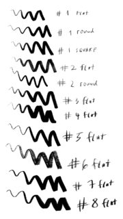 高级碳素笔、粉笔笔触、颜料画笔PS笔刷-玩吧资源站