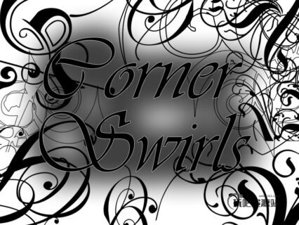 哥特式印花花纹图案风格PS笔刷素材-玩吧资源站