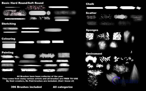NukaPooka’s 笔刷包合集PS笔刷素材-玩吧资源站