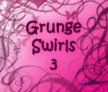 蜡笔纹理式蝴蝶和艺术花纹PS笔刷素材-玩吧资源站