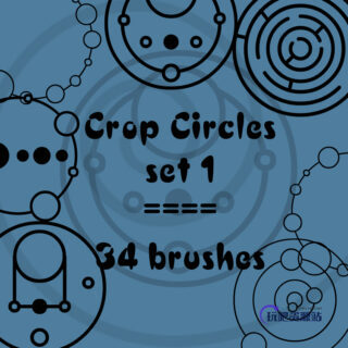 奇异圆圈组合图案PS笔刷下载-玩吧资源站