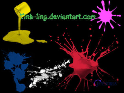 5种油漆相关刷子PS笔刷下载-玩吧资源站