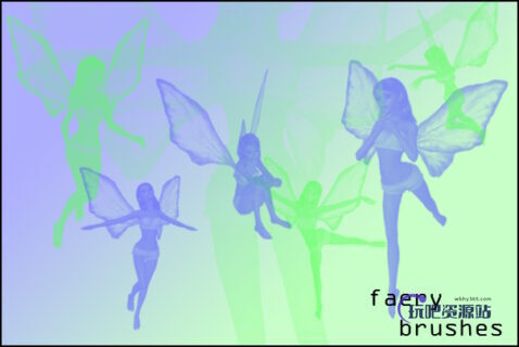 小精灵、小妖精PS笔刷妖姬下载-玩吧资源站