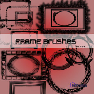 梦魇镜框、非主流相框画框装饰PS笔刷下载-玩吧资源站