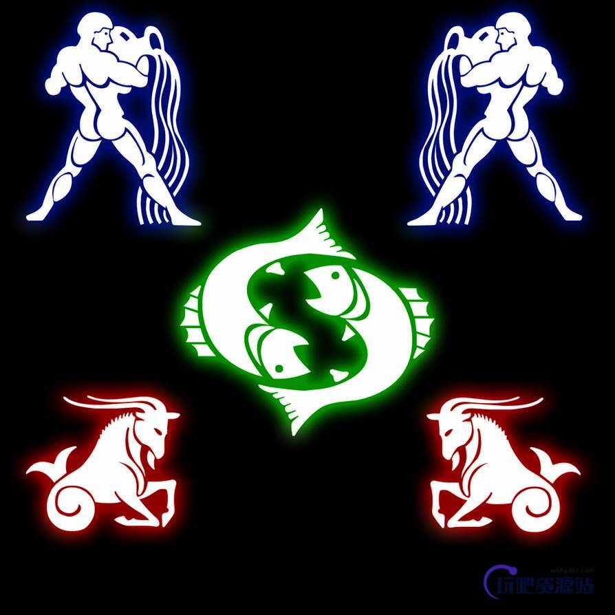 特色十二星座图形PS笔刷素材