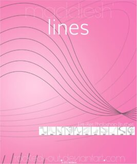 平行曲线线条纹理PS曲线笔刷-玩吧资源站