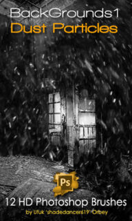 阴影背景、灰尘颗粒Photoshop笔刷素材-玩吧资源站