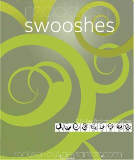 9种漩涡式涂鸦印花图案PS笔刷素材-玩吧资源站