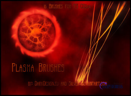 抽象离子光影特效PS笔刷素材-玩吧资源站