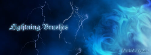 银色闪电、电弧纹理PS笔刷素材-玩吧资源站