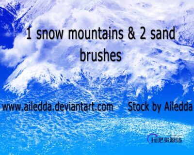 雪纹理、沙子纹理、沙地材质PS笔刷素材免费下载-玩吧资源站