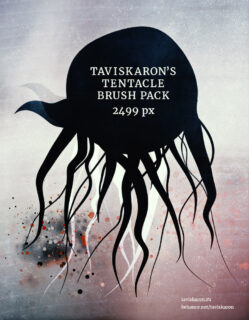 触手式图案PS笔刷素材-玩吧资源站