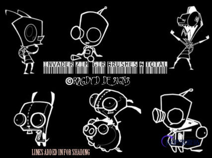 疯狂机器人线框笔刷PS笔刷素材-玩吧资源站