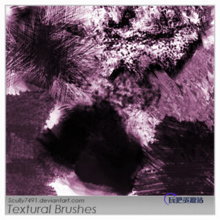 混乱纹理效果PS另类笔刷-玩吧资源站