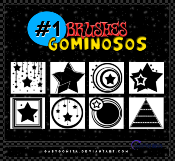 非主流星星装饰图案PS笔刷素材-玩吧资源站