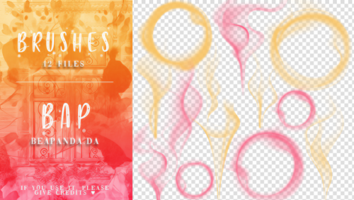 12种烟圈、烟雾效果PS笔刷素材-玩吧资源站