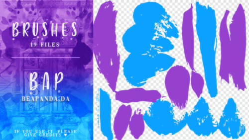 19种油漆涂鸦刷子痕迹PS笔刷素材-玩吧资源站