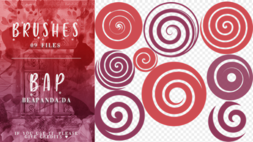 陀螺漩涡式纹理图案PS笔刷下载-玩吧资源站