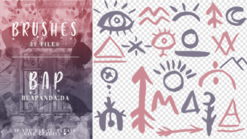 神秘涂鸦笔记、童趣涂鸦符号PS呆萌笔刷-玩吧资源站