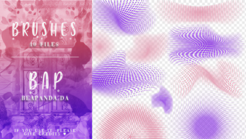 扭曲的复点纹理图案PS笔刷素材-玩吧资源站