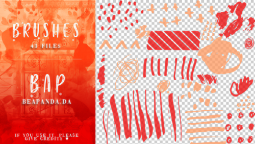 43种涂抹效果图案PS笔刷素材-玩吧资源站