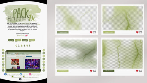 光影闪电特效、雷电图形PS笔刷素材-玩吧资源站