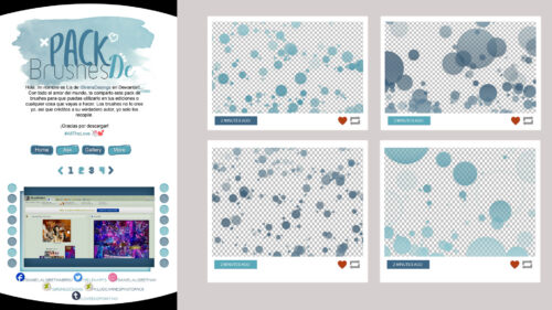 缤纷光影小球球、半透明小球叠加装饰、气泡式背景装饰PS笔刷素材-玩吧资源站