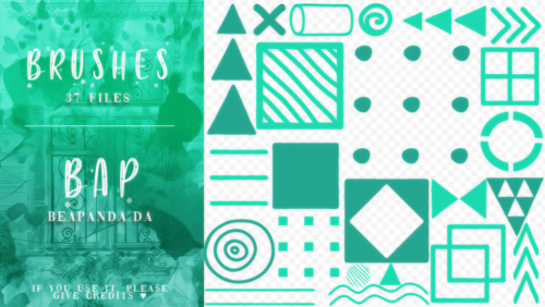 37种三角、方块、圆点、箭头符号PS笔刷素材-玩吧资源站