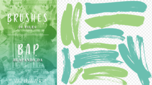 10种笔墨划痕、涂痕PS笔刷素材-玩吧资源站