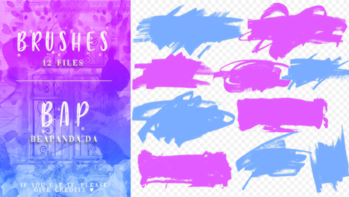 画笔刷子、毛笔刷子背景涂痕PS笔刷素材-玩吧资源站