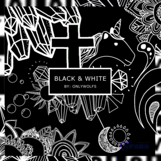 170种黑白卡通童趣贴纸图形PS笔刷素材（PNG透明格式素材）-玩吧资源站