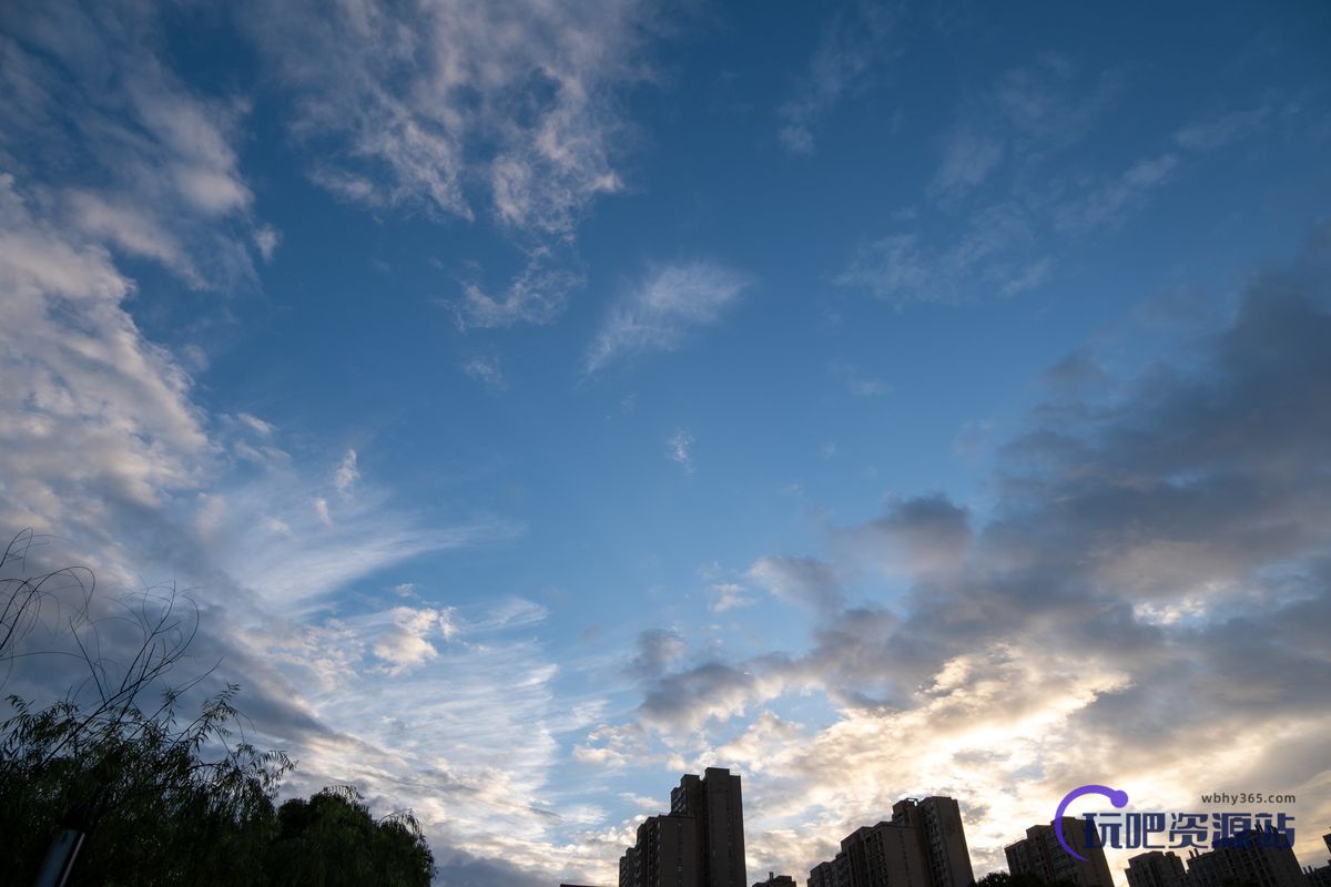 免费正版！夏季傍晚的天空高清照片素材