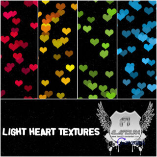 爱心图案背景PS笔刷素材（JPG图片格式）-玩吧资源站