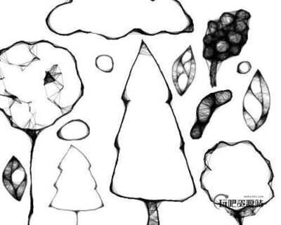 树木笔刷-玩吧资源站