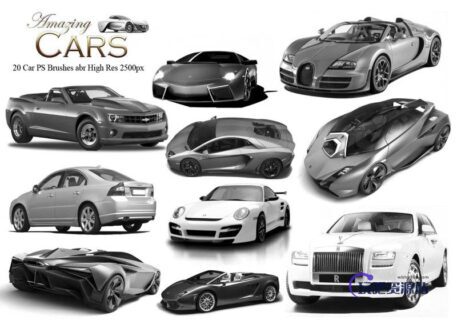 汽车笔刷-玩吧资源站