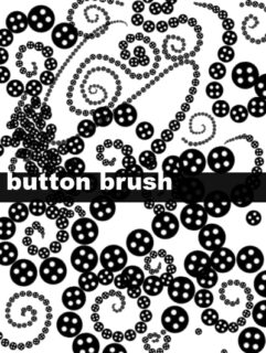 纽扣式线条风格装饰PS笔刷素材-玩吧资源站