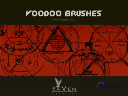 巫师、邪教风格的印记、符号Photoshop笔刷素材-玩吧资源站