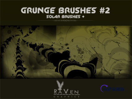 抽象式污渍、垃圾废土风格背景PS笔刷下载-玩吧资源站