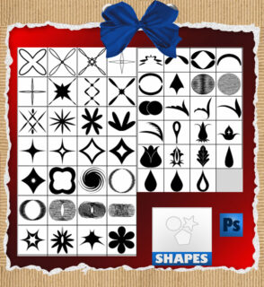 photoshop自定义形状花纹素材 .csh 下载-玩吧资源站