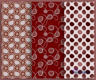 复古式花纹图案Photoshop图案底纹素材.pat-玩吧资源站