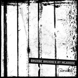 垃圾污渍边界、边框纹理效果Photoshop笔刷素材-玩吧资源站