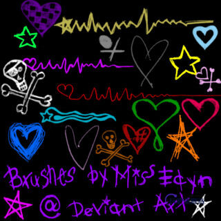 幼稚、稚嫩的涂鸦笔记PS童趣笔刷-玩吧资源站