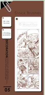 复古式欧美美食劳作场景PS笔刷下载-玩吧资源站