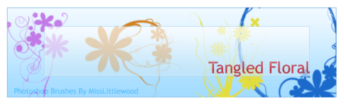 漂亮简洁的植物印花图案Photoshop笔刷素材下载-玩吧资源站