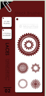 万花筒式镜像花纹笔刷Photoshop素材下载-玩吧资源站