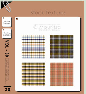 4种复古式格子布纹理材质Photoshop笔刷背景素材（JPG图片格式）-玩吧资源站