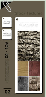 树皮纹理、木板纹理、水泥表面纹理、红土纹理PS笔刷（PNG文件素材）-玩吧资源站